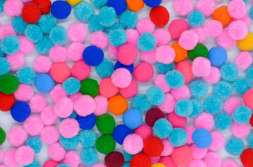 A colorful of Pom Pom background