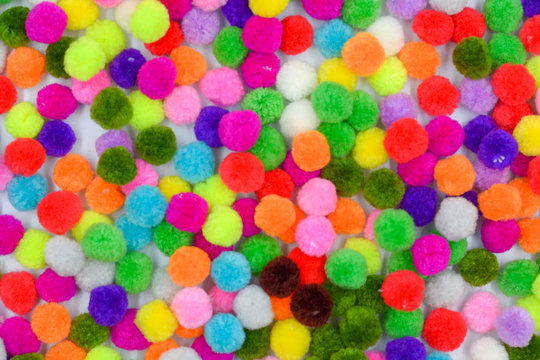 A colorful of Pom Pom background