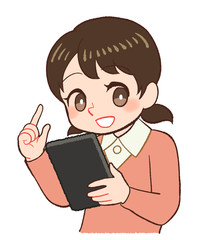 端末と子ども