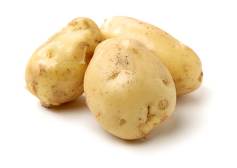 New potato isolated on white background 