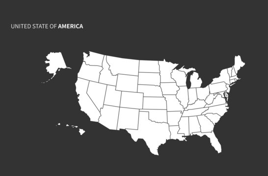 u.s map. united states vector map. infographic vector map of america