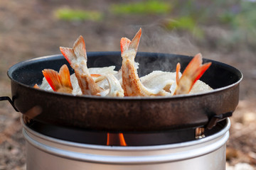 fried perch fish meal