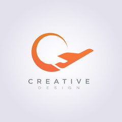 Airplane Vector Illustration Design Clipart Symbol Logo Template