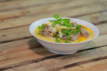 thai green curry with rice