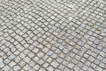 cobblestone pavement as background or texture