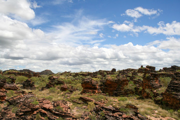 Red and black rocks in Australian Kimberley Region