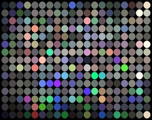 Disco shimmer background. Creative dots pattern. Colorful lighs mosaic illustration.
