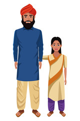 indian family avatar cartoon character