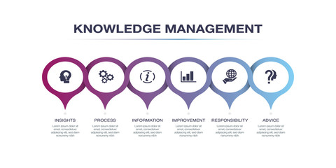 KNOWLEDGE MANAGEMENT INFOGRAPHIC DESIGN