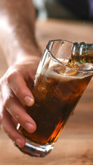 Cold Coke Drink With Ice 