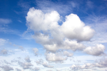 Blue sky image for background design.