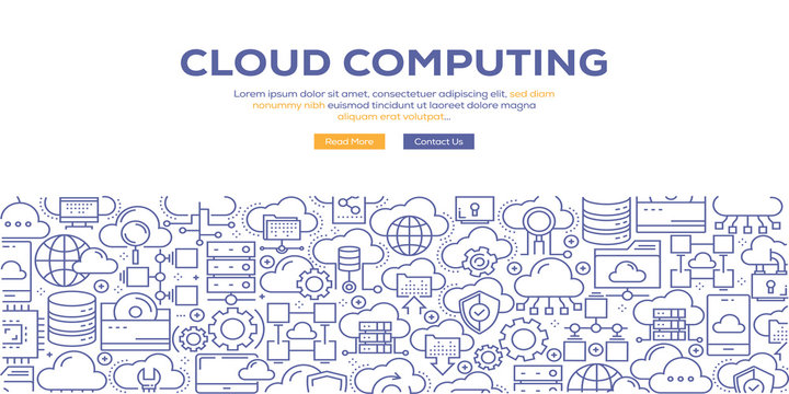 CLOUD COMPUTING BANNER CONCEPT