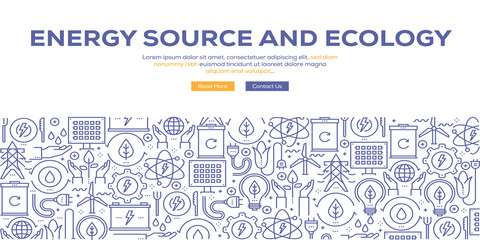 ENERGY SOURCE AND ECOLOGY BANNER CONCEPT