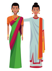 indian women avatar cartoon character