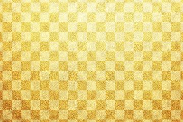 和紙 金 市松模様 抽象 背景