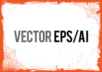 Halloween banner background with grunge border