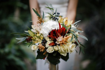 beautiful boho bridal bouquet