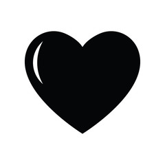 Black silhouette heart icon