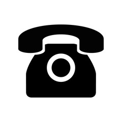 Black silhuoette phone icon