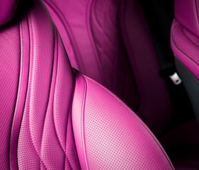 Part of  leather car seat details