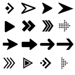 Arrow vector icon. Signs Direction Icon Set. Arrow symbol illustration.