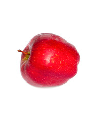 apple red  and water drip on white background with copy space add text