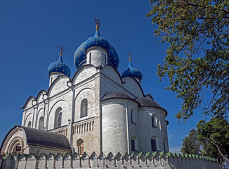 Nativity of the Virgin Temple. Kremlin in the city of Suzdal, Russia. XIII, XVI, XVIII centuries