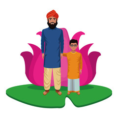 indian family avatar cartoon character