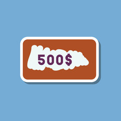 paper sticker on stylish background scratch card