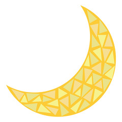 モザイク画風：月アイコン