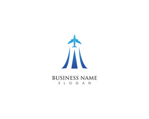 airplane fly logo symbol template