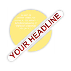 headline sign. headliner paper origami speech bubble. headliner tag. headline banner