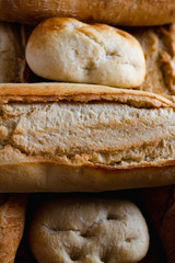 Different kinds of fresh bread 