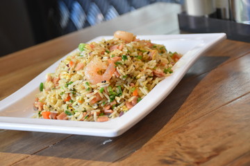 Yangzhou fried rice stock photo