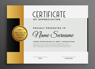 premium luxury certificate design template