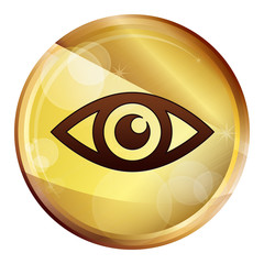 Obraz premium Eye icon Abstract Brown Round Button