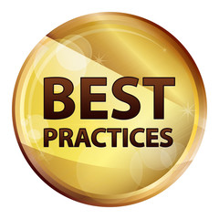 Best Practices Abstract Brown Round Button