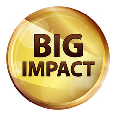 Big Impact Abstract Brown Round Button