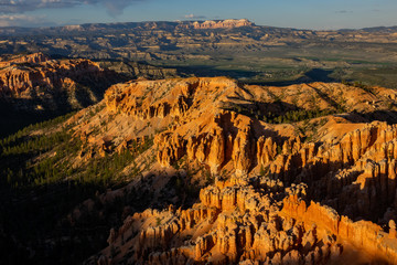 Beautiful sunset view of the Bryce Canyon National Park at Bryce Point