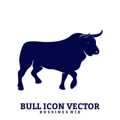 Bull Design Vector. Silhouette of Bull. Vector illustration