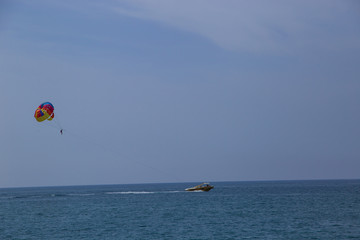 kitesurfer on the beach