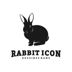 Rabbit Design Vector. Silhouette of Rabbit. Vector illustration