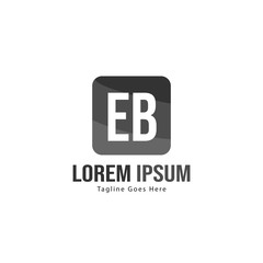 Fototapeta premium Initial EB logo template with modern frame. Minimalist EB letter logo vector illustration