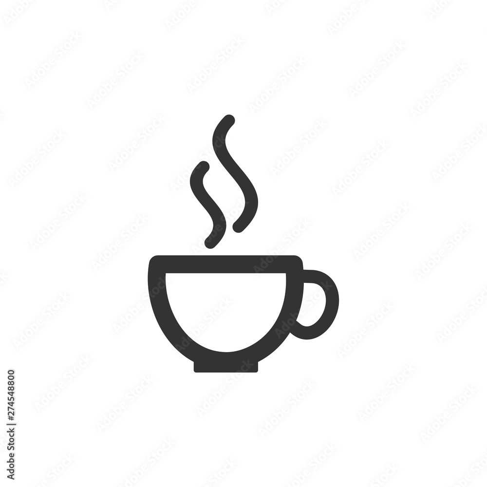 Poster cup of coffee. coffee cup icon template black color editable. coffee symbol flat vector sign isolate
