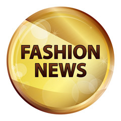 Fashion News Abstract Brown Round Button