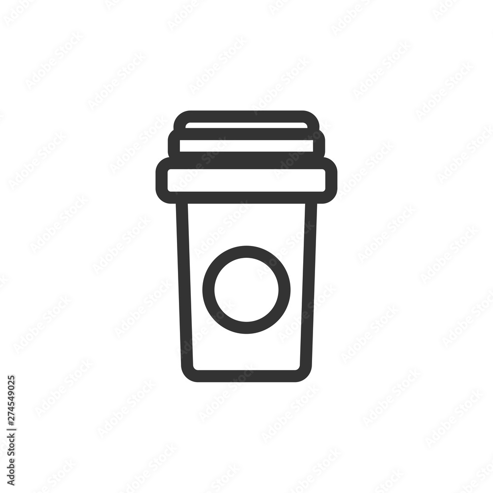 Aufkleber cup of coffee. coffee cup icon template black color editable. coffee symbol flat vector sign isolate