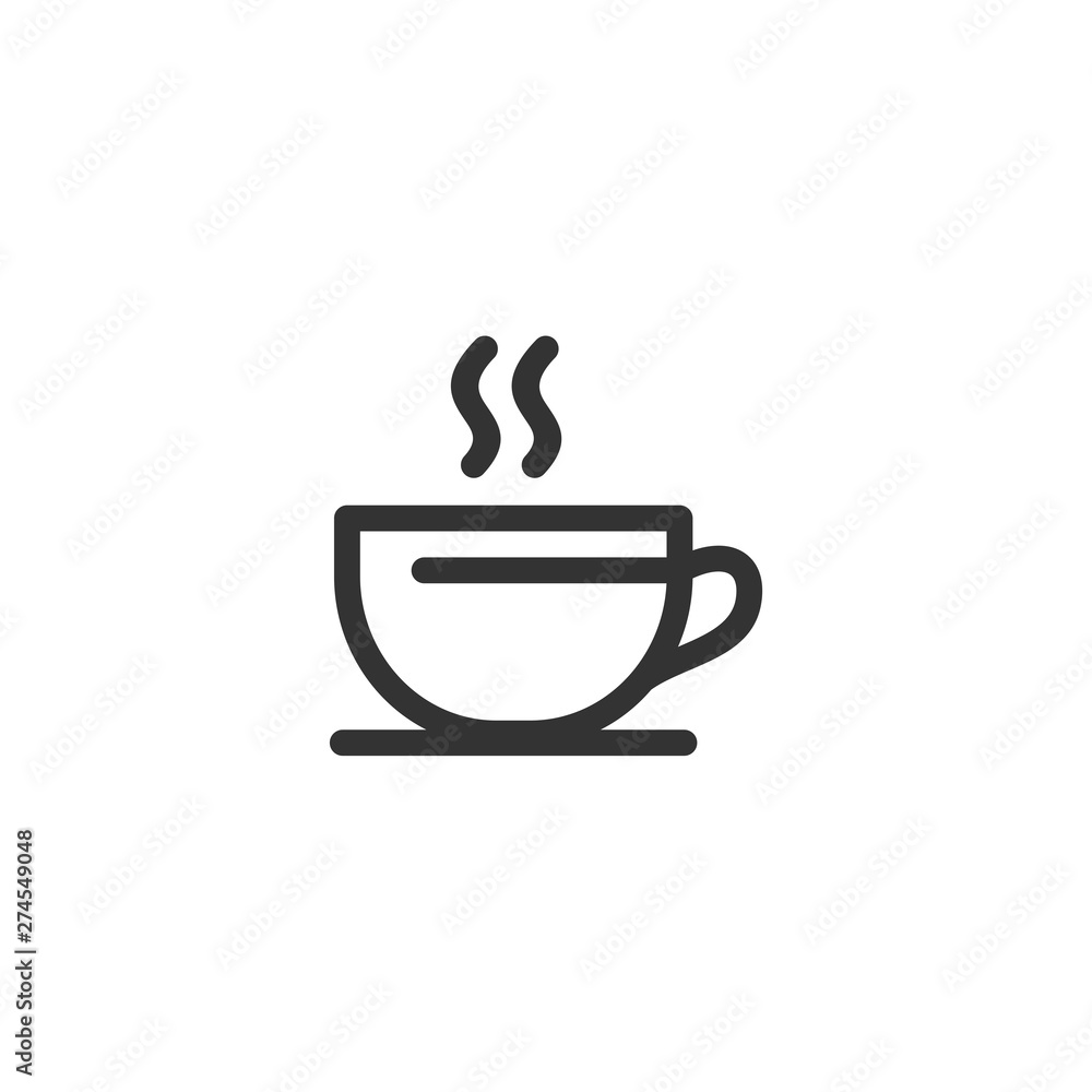 Poster cup of coffee. coffee cup icon template black color editable. coffee symbol flat vector sign isolate