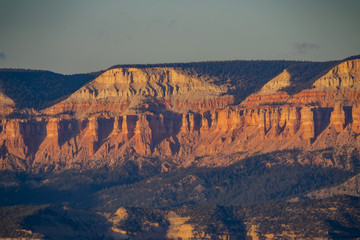 Beautiful sunset view of the Bryce Canyon National Park at Bryce Point