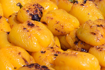 Grilled yellow pepper, delicious summer menu