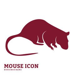 Mouse Design Vector. Silhouette of Mouse. Vector illustration